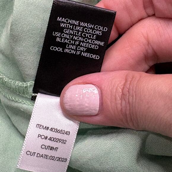 Torrid 2X Babydoll Tank Top Blouse Eyelet Ruffle Green Fairy Cottage Coquette - Picture 9 of 15